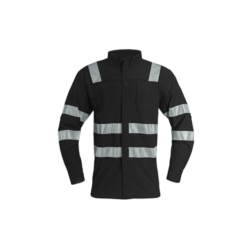 CAMISA DE TRABAJO NEGRA CON REFLEJANTES Høyland H2.2