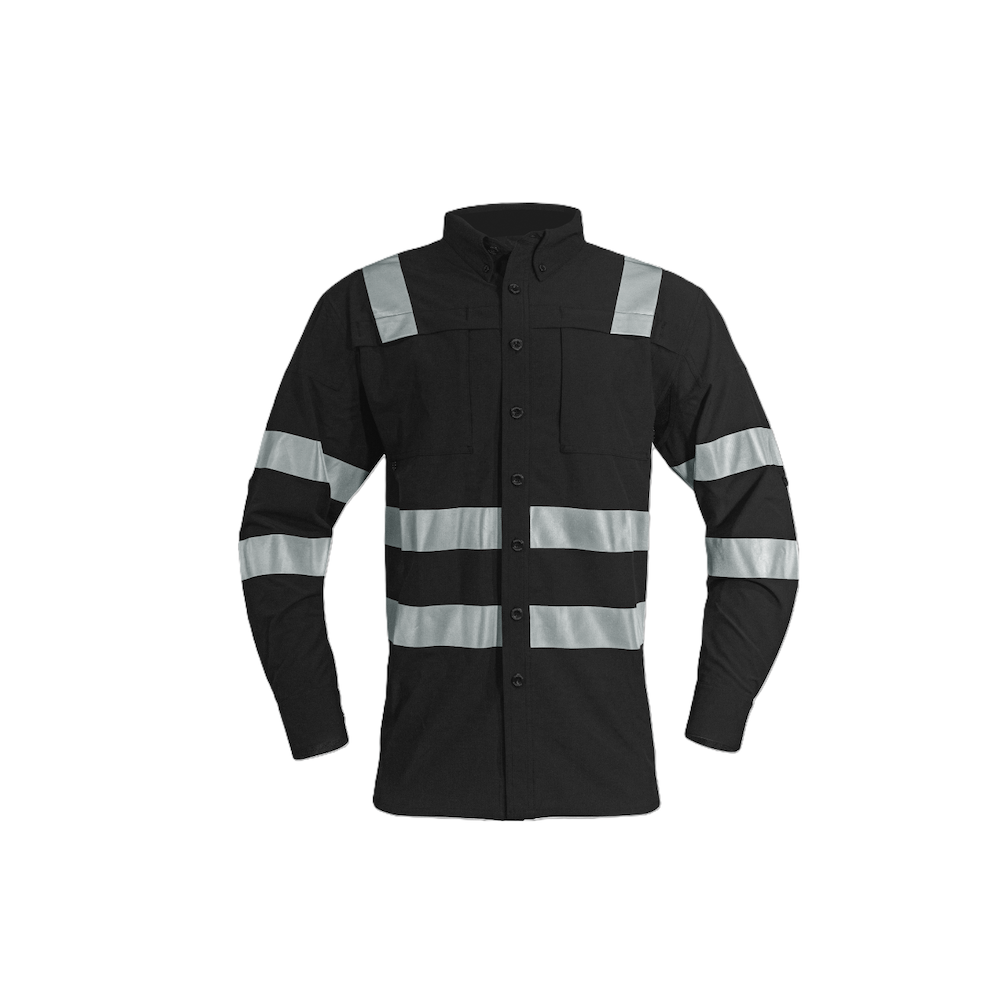 CAMISA DE TRABAJO NEGRA CON REFLEJANTES Høyland H2.2